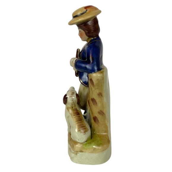 Vintage English Staffordshire Sailor and Dog Ceramic Figurine - Picture 2 of 9
